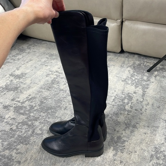 New Stuart Weitzman The City Boot Over the Knee Black Leather Sz 4 - Picture 12 of 13